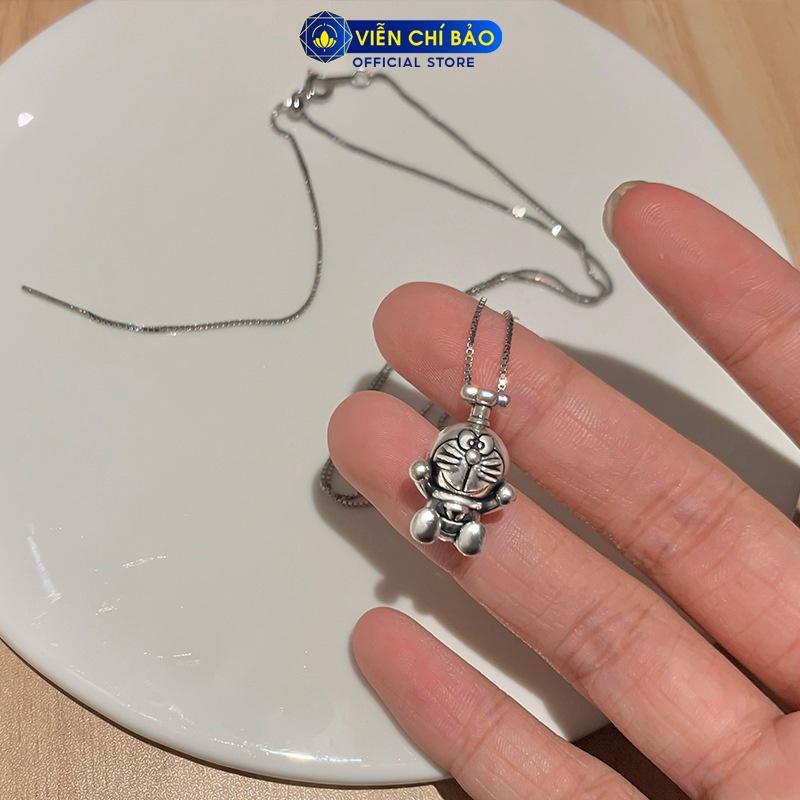 Dây chuyền bạc nữ hình Doraemon chất liệu bạc Thái 925 thời trang phụ kiện trang sức nữ Viễn Chí Bảo D000136