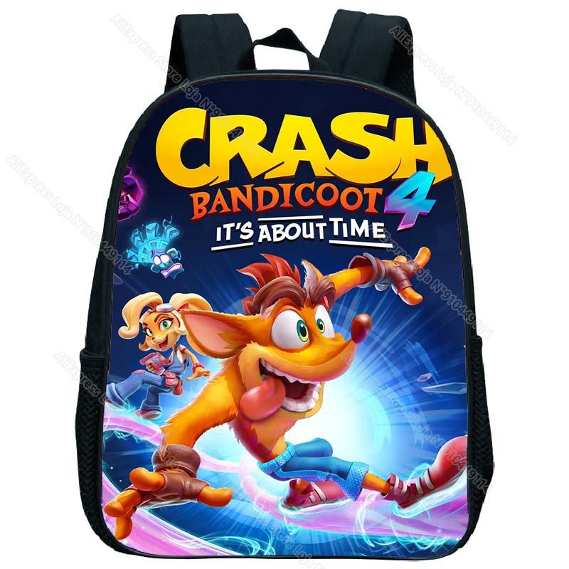 Trẻ Em Crash Bandicoot Trên Chạy Mẫu Giáo Ba Lô Bé Trai Bé Gái Hoạt Hình Anime Ba Lô Cho Bé Bé Tập Đi Có Túi Mochila