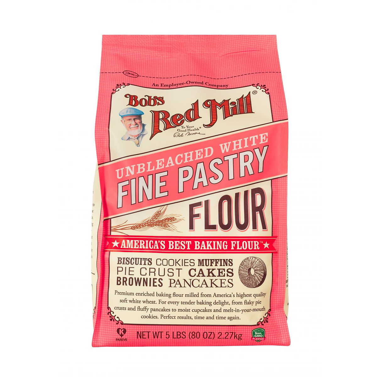 Bột Mì Mềm Không Tẩy Trắng Bob's Red Mill - Fine Pastry Flour Usa 2.27kg