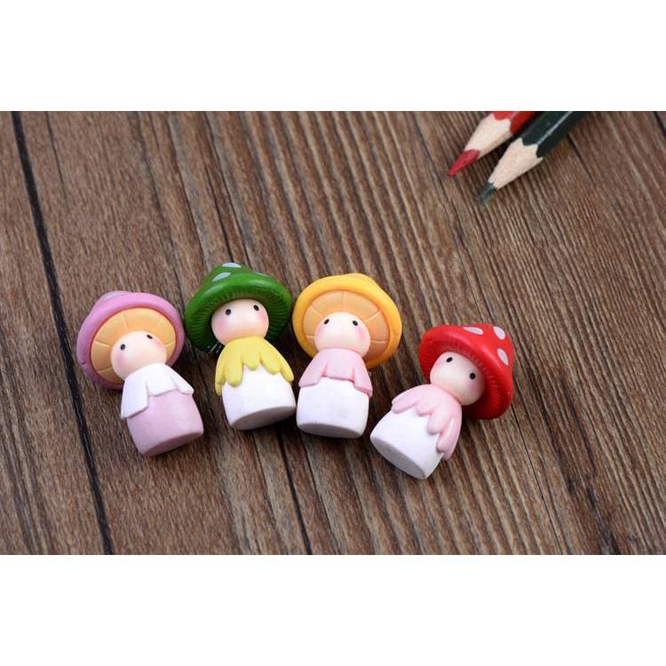 Tiểu cảnh mini ️ Búp bê nấm đáng yêu trang trí tiểu cảnh, terrarium, trang trí nhà cửa