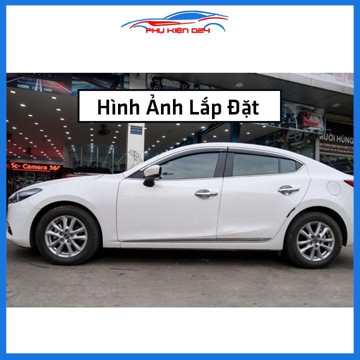 Bộ ốp nẹp sườn Mazda 3 2020-2021-2022 mạ crom bản to trang trí làm đẹp xe