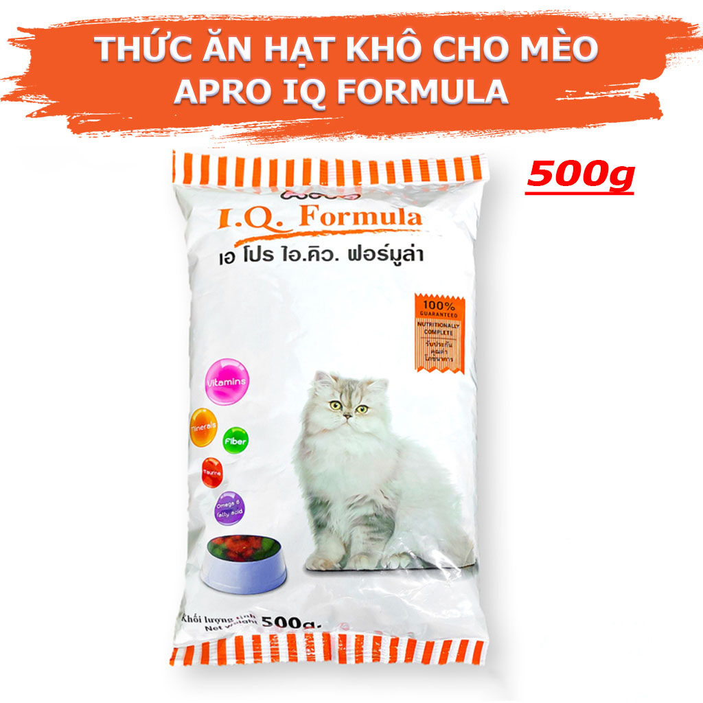 Thức Ăn Hạt Cho Mèo Lớn, Hạt Mèo Apro I.Q Formula 500g