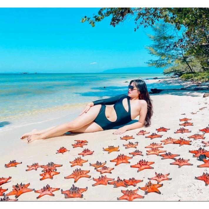 freeship Bikini tay dài liền thân khoét eo tinh tế (kèm hình thật) VATIXA BKN20