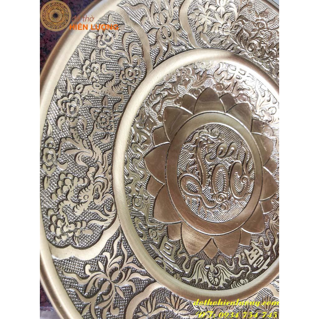 Mâm Bồng Chữ Lộc Hóa Rồng Màu vàng - Đĩa Hoa Quả