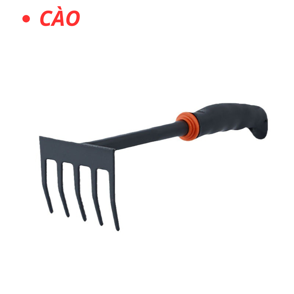 Bộ 3 Món Dụng Cụ Làm Vườn To (Xẻng Làm Vườn - Xới Đất - Cào Đất) Đa Năng-Bộ Dụng Cụ Làm Vườn 3 Món Bằng Thép Sơn Tĩnh Điện, Tay Cầm Cao Su Chống Trượt, Tiện Dụng