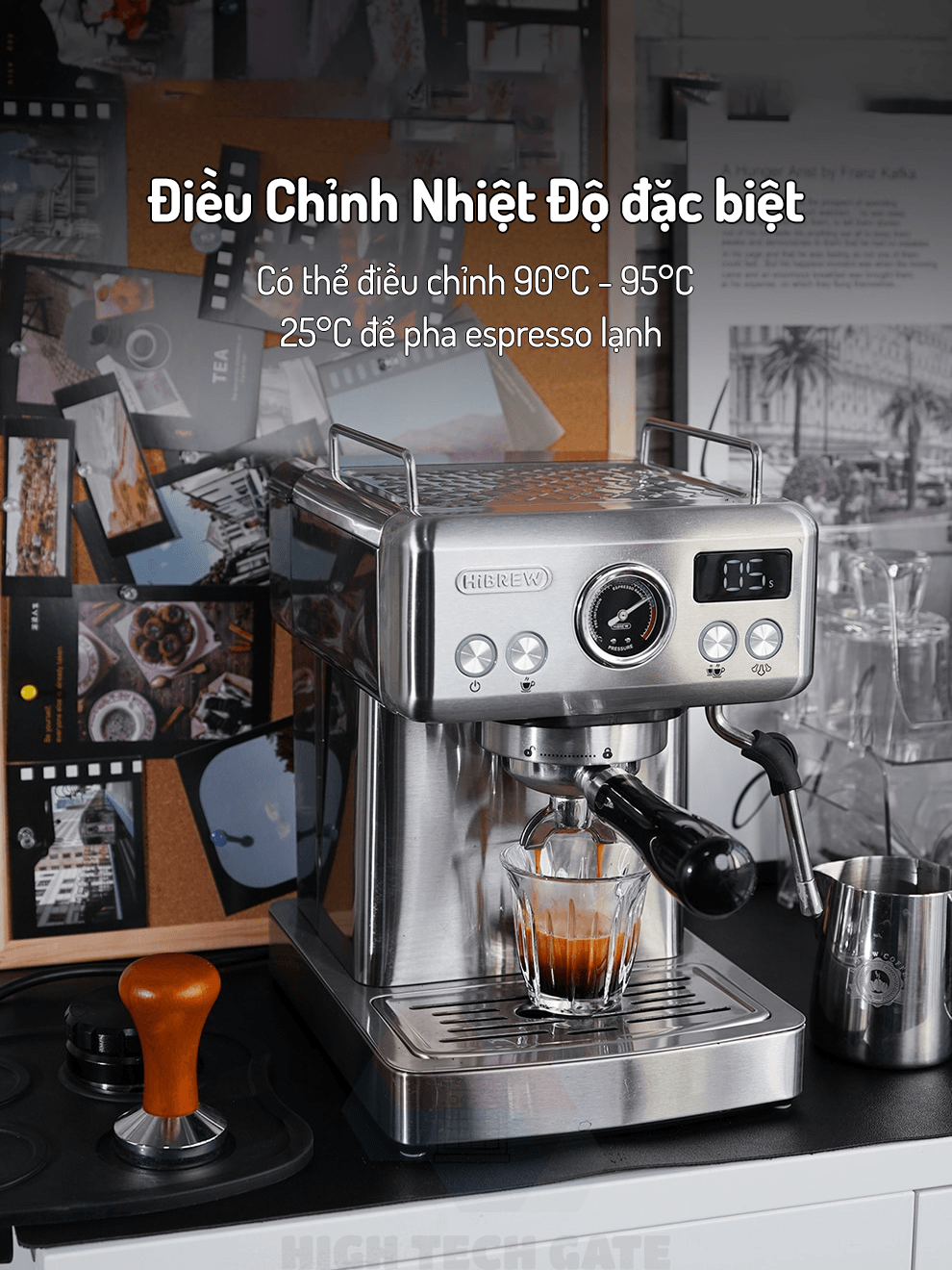 Máy Pha Cà Phê Espresso HiBREW H10A Phiên Bản Chuyên Nghiệp Linh Hoạt Kiểm Soát Toàn Diện, 58mm Tay Cầm Inox 304, Hàng Chính Hãng