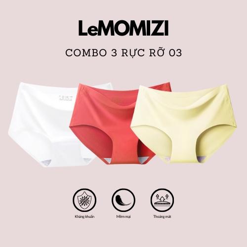 COMBO 3 QUẦN LÓT ĐÚC SU LeMOMIZI THUN LẠNH – CO GIÃN 4 CHIỀU – ĐẸP THOÁNG MÁT – GIÁ SỐC