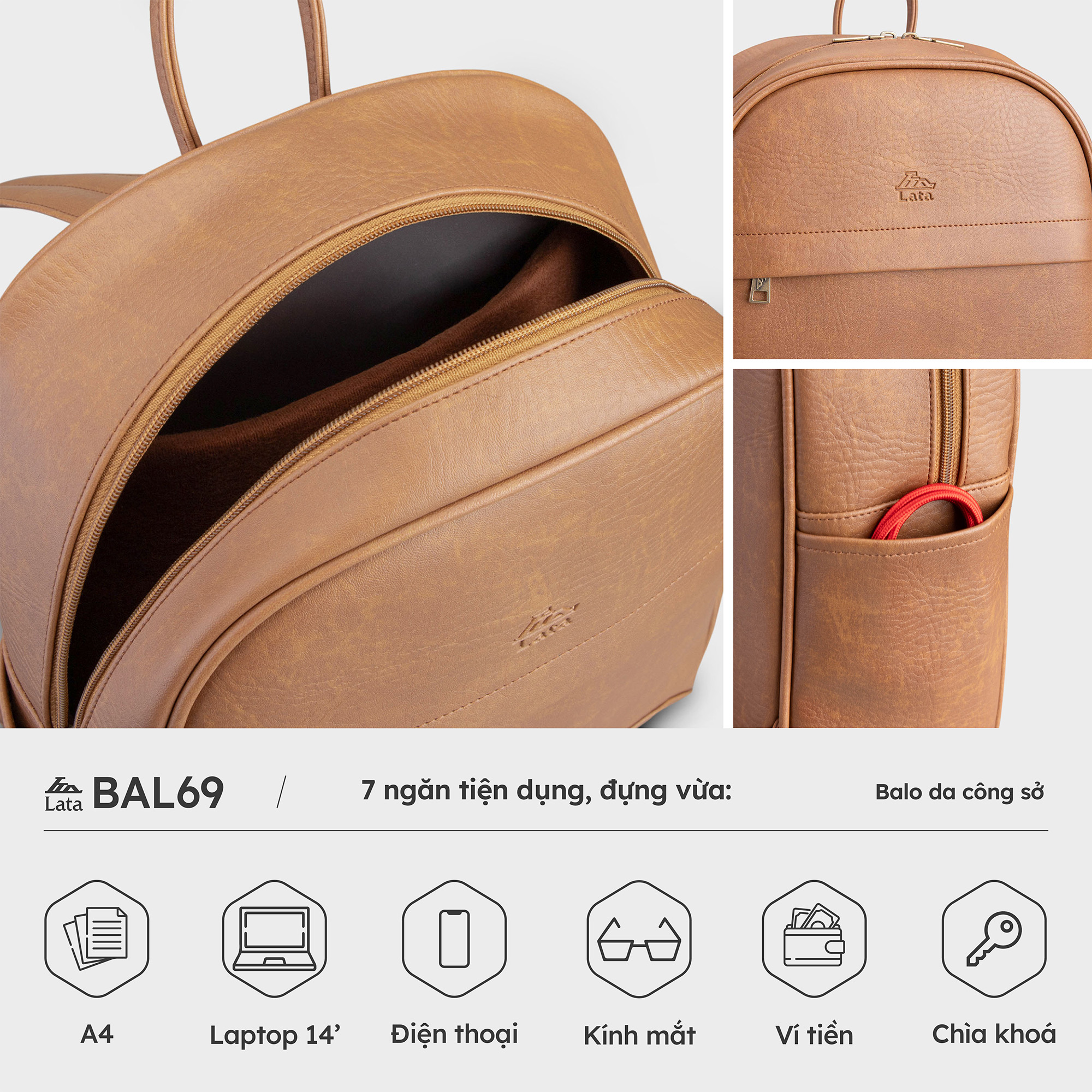 Balo da nữ công sở thời trang Lata BAL69