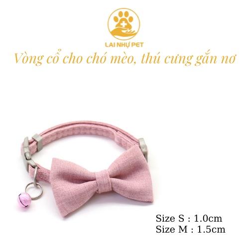 Vòng cổ cho chó mèo, thú cưng - VÒNG CỔ ĐÍNH NƠ - LAI NHỰ PET