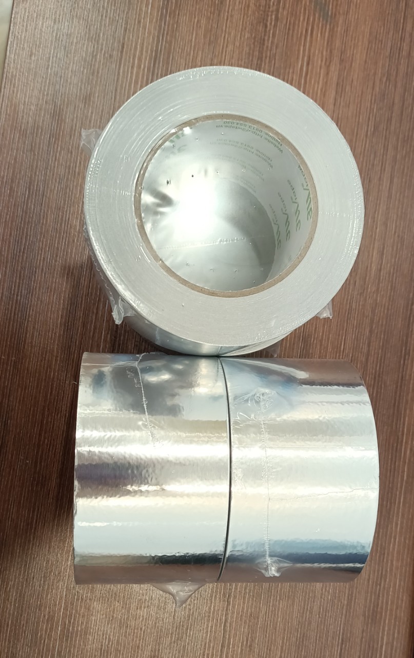 Băng keo nhôm màng PET 72x50 băng keo bạc siêu dai dán ống gió