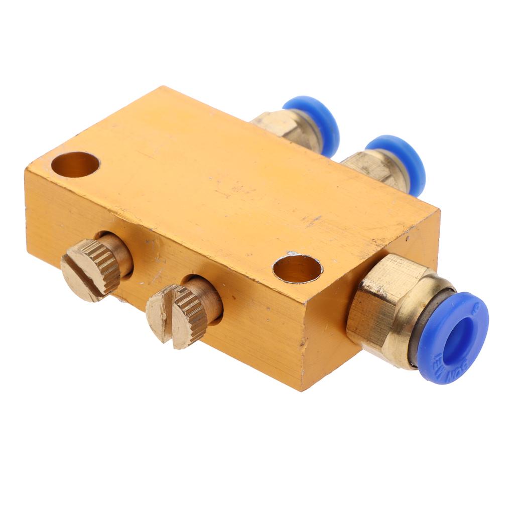 Adjustable Lube Oil Distributor Value Manifold Block 6mm In/4mm Out