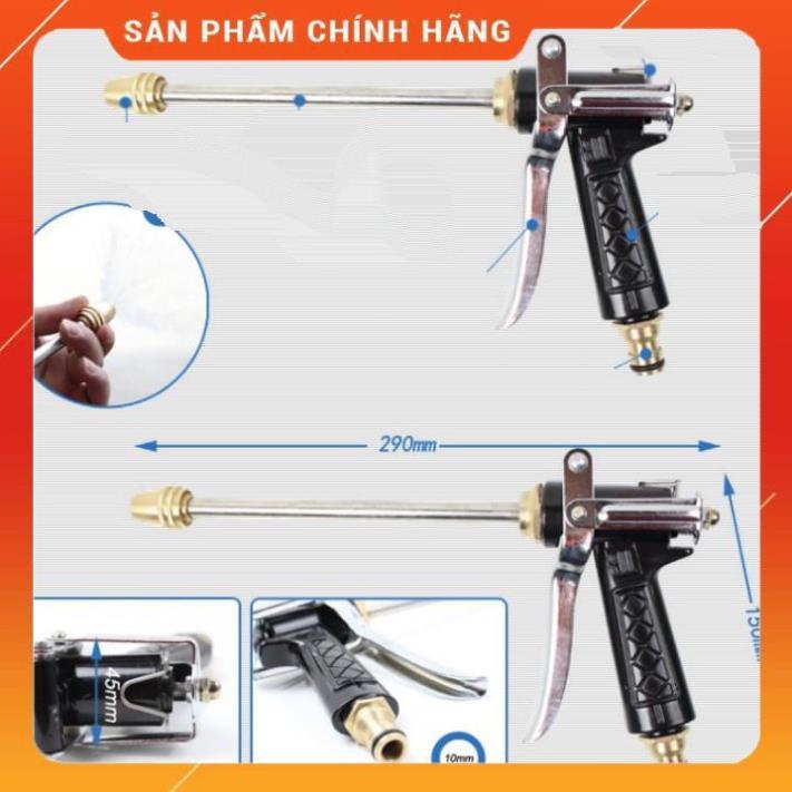️ Bộ dây vòi xịt nước rửa xe,tưới cây ,tăng áp 3 lần,loại 3m,5m 206318 đầu đồng,cút,nối nhựa đen+ đai