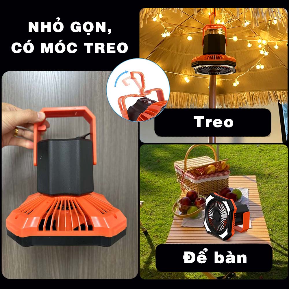 Quạt gấp gọn đa năng để bàn, treo tường văn phòng, bàn làm việc, học sinh, sinh viên Legaxi