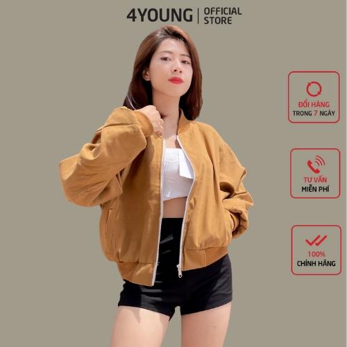 Áo khoác bomber nữ croptop dang lửng