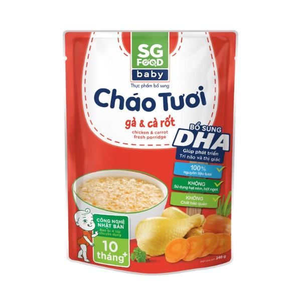 Cháo Tươi Baby Sài Gòn Food Gà & Cà Rốt 240g