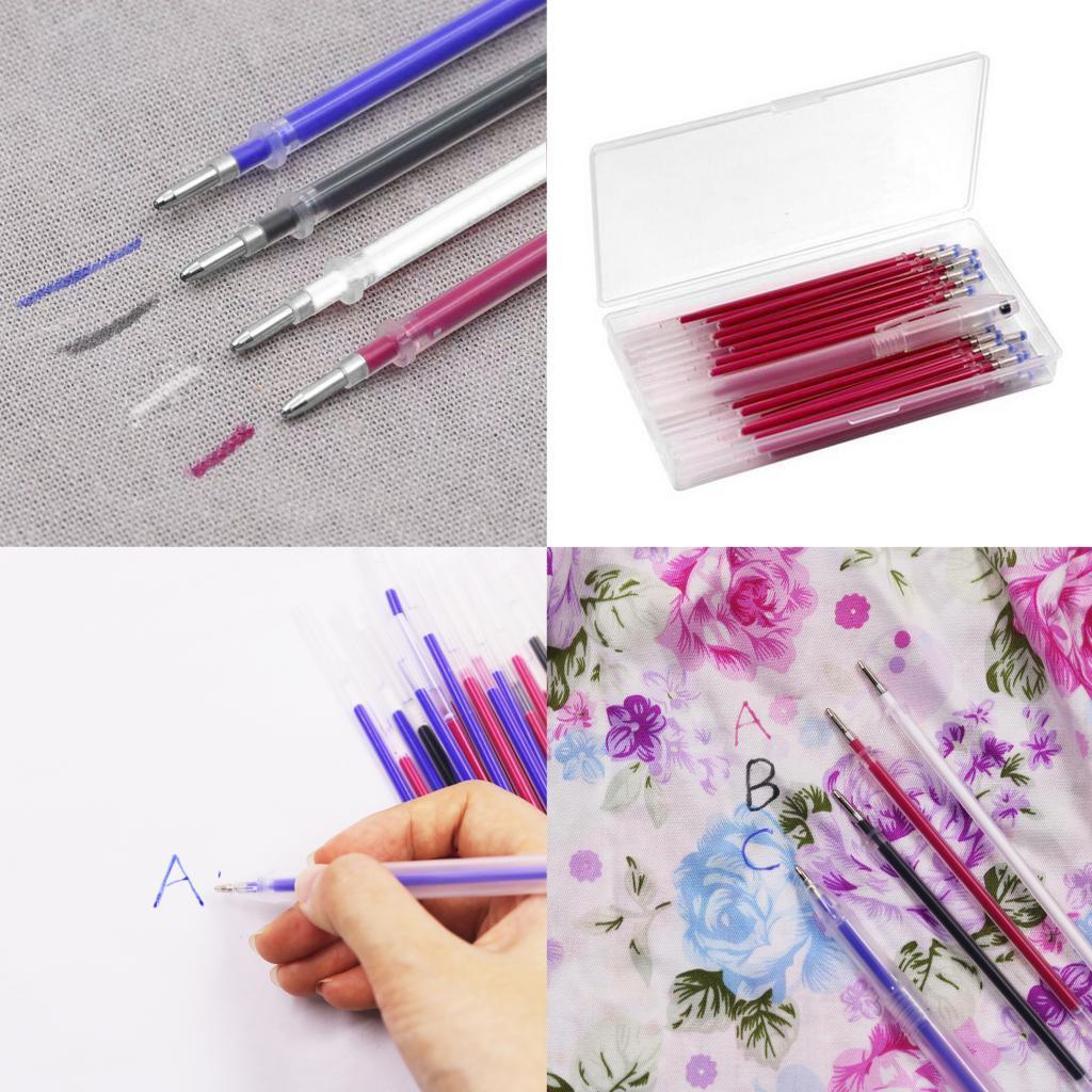 2x 40 Refills Fabric Marking Refills Replaceable Pen Refills with Box, Perfect for Fabrics in Various Colors Sewing Quilting Dressmaking