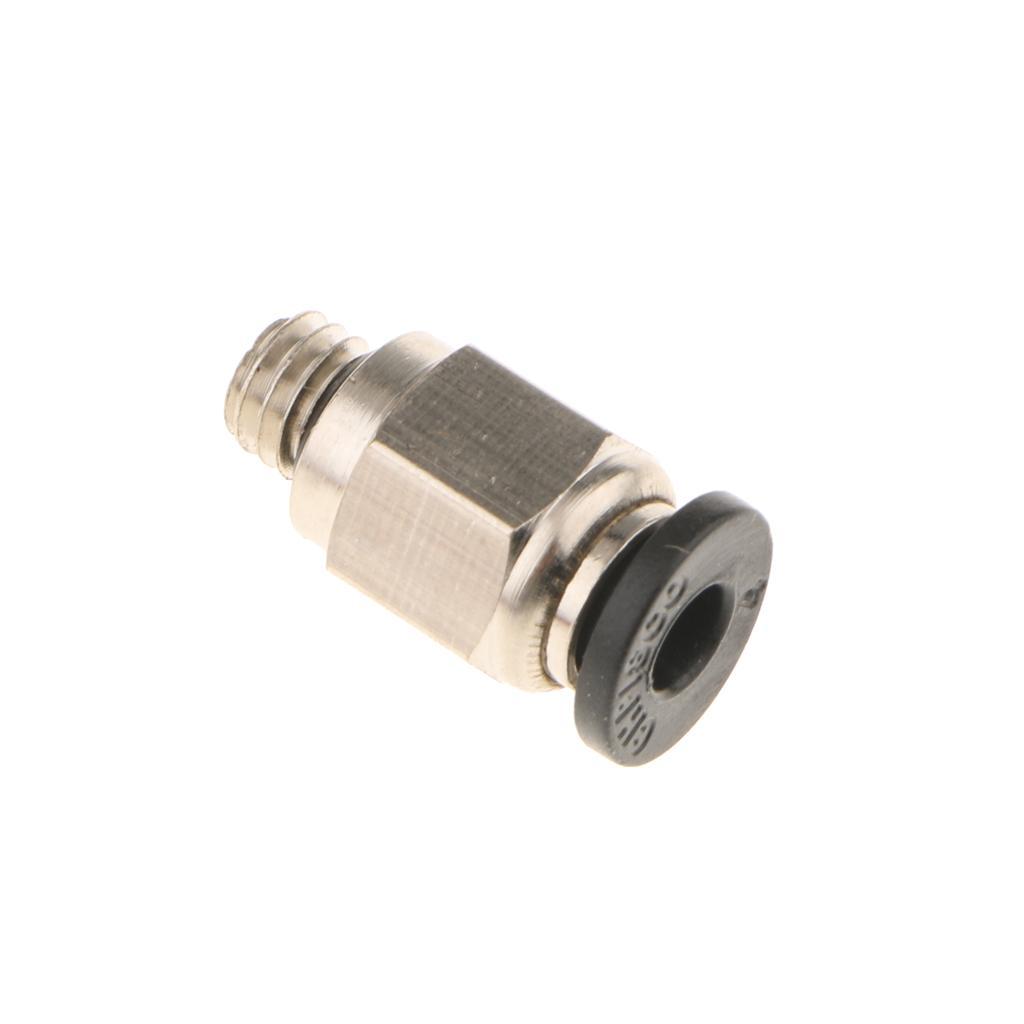 PC4-M6 Male Straight Pneumatic PEFE Tube Push Fitting for  Extruder