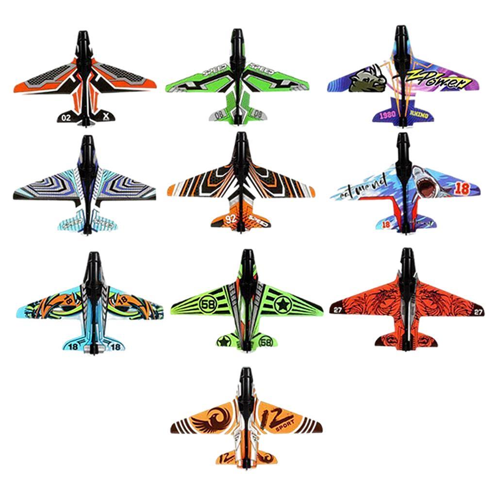 Light  Airplane Toy click Ejection DIY Sports for Kids