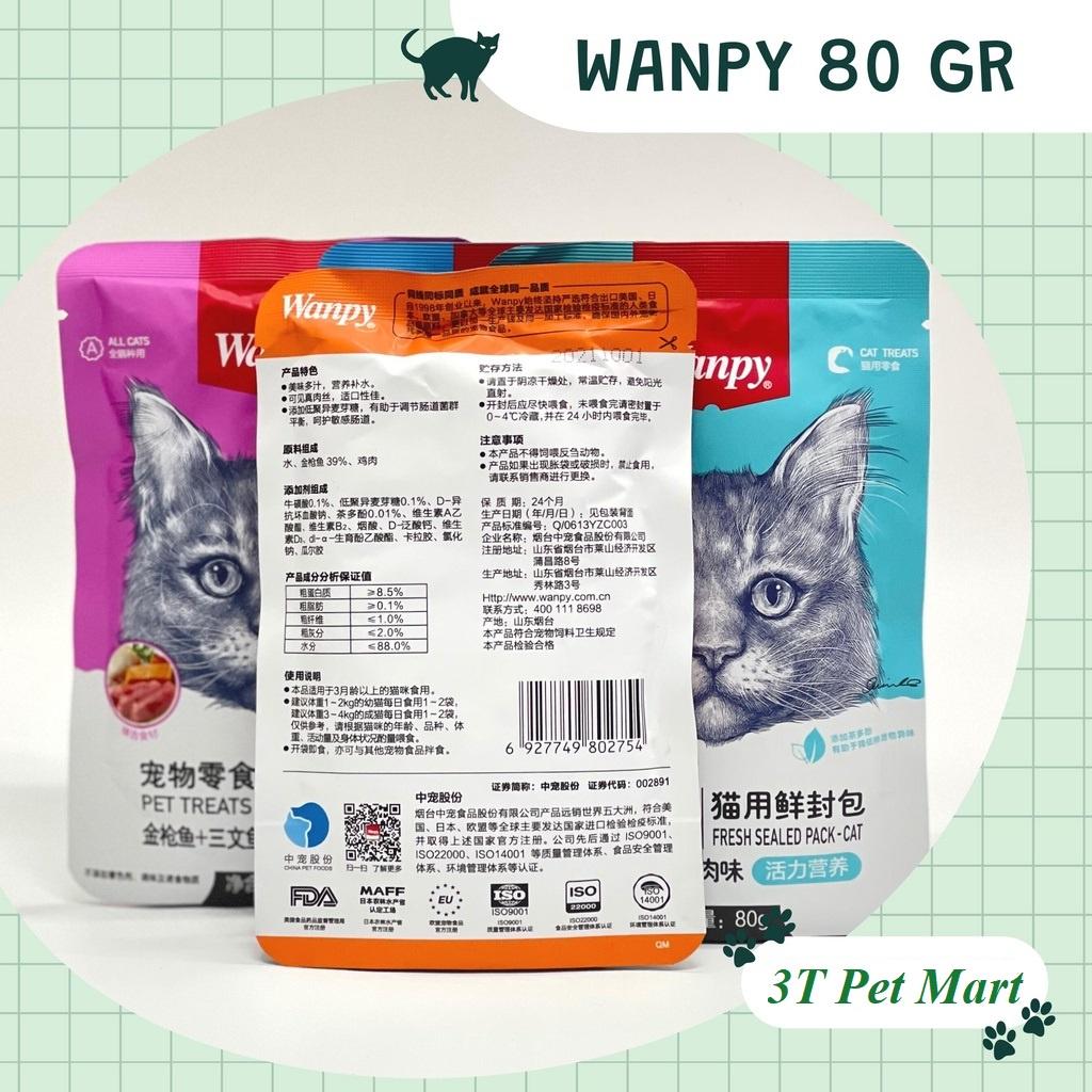 Pate cho mèo Wanpy 80 gram thức ăn cho mèo thơm ngon dinh dưỡng đủ vị