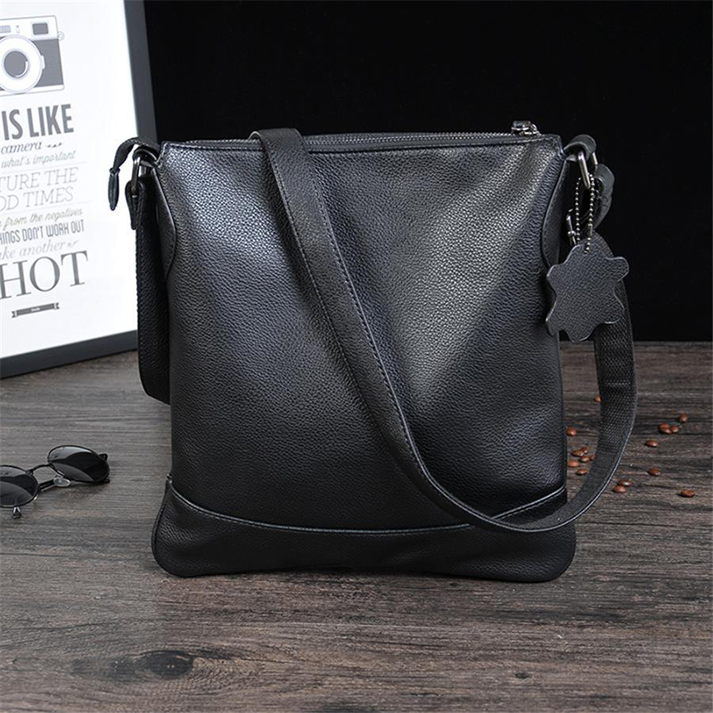 Men'S Casual Shoulder Sling Bag PU Leather