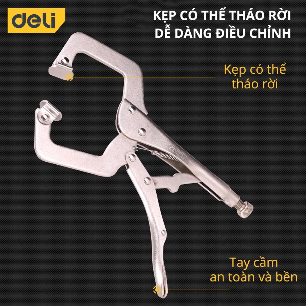 Kìm Kẹp Chữ C Deli Tools Cao Cấp - Hỗ Trợ Cố Định, Giữ Chặt Các Vật Liệu Một Cách Nhanh Chóng, Tiện Lợi Hơn - DL20011