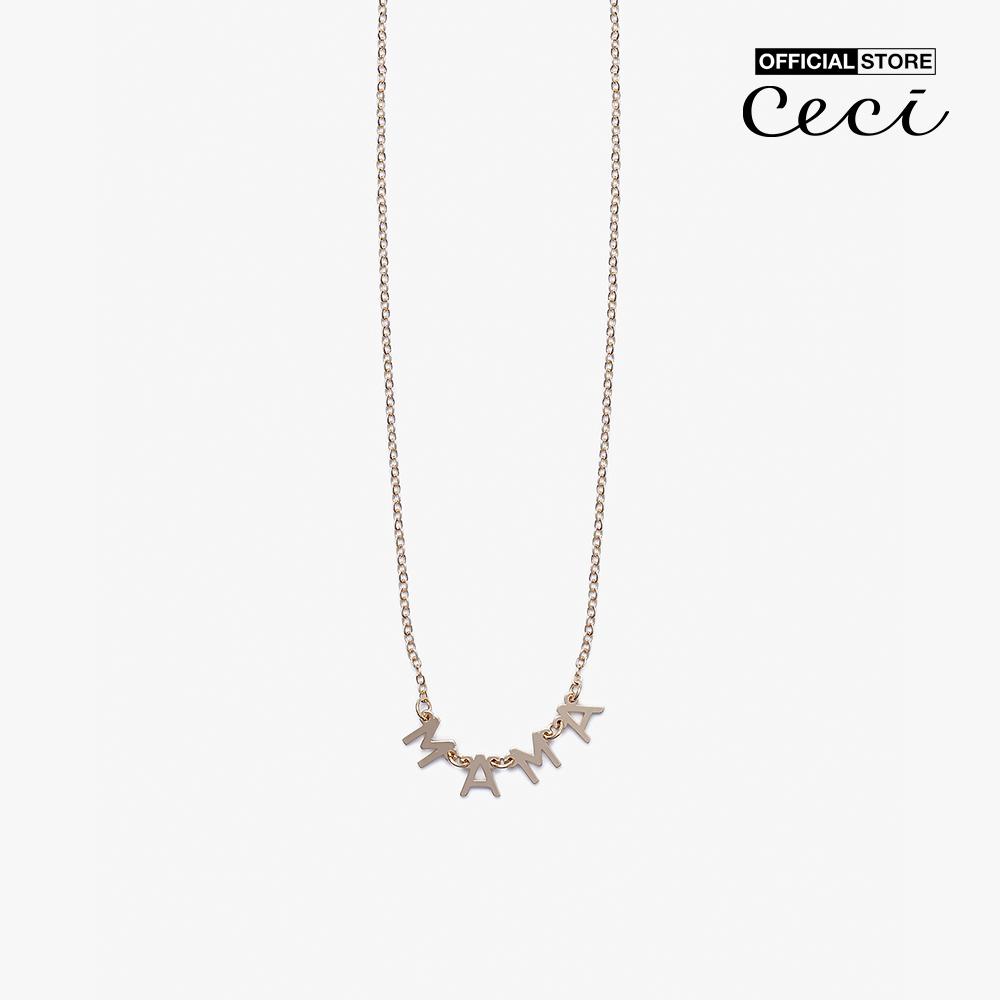 CECI - Dây chuyền nữ chuỗi nhỏ mặt chữ MAMA CC4-01000158