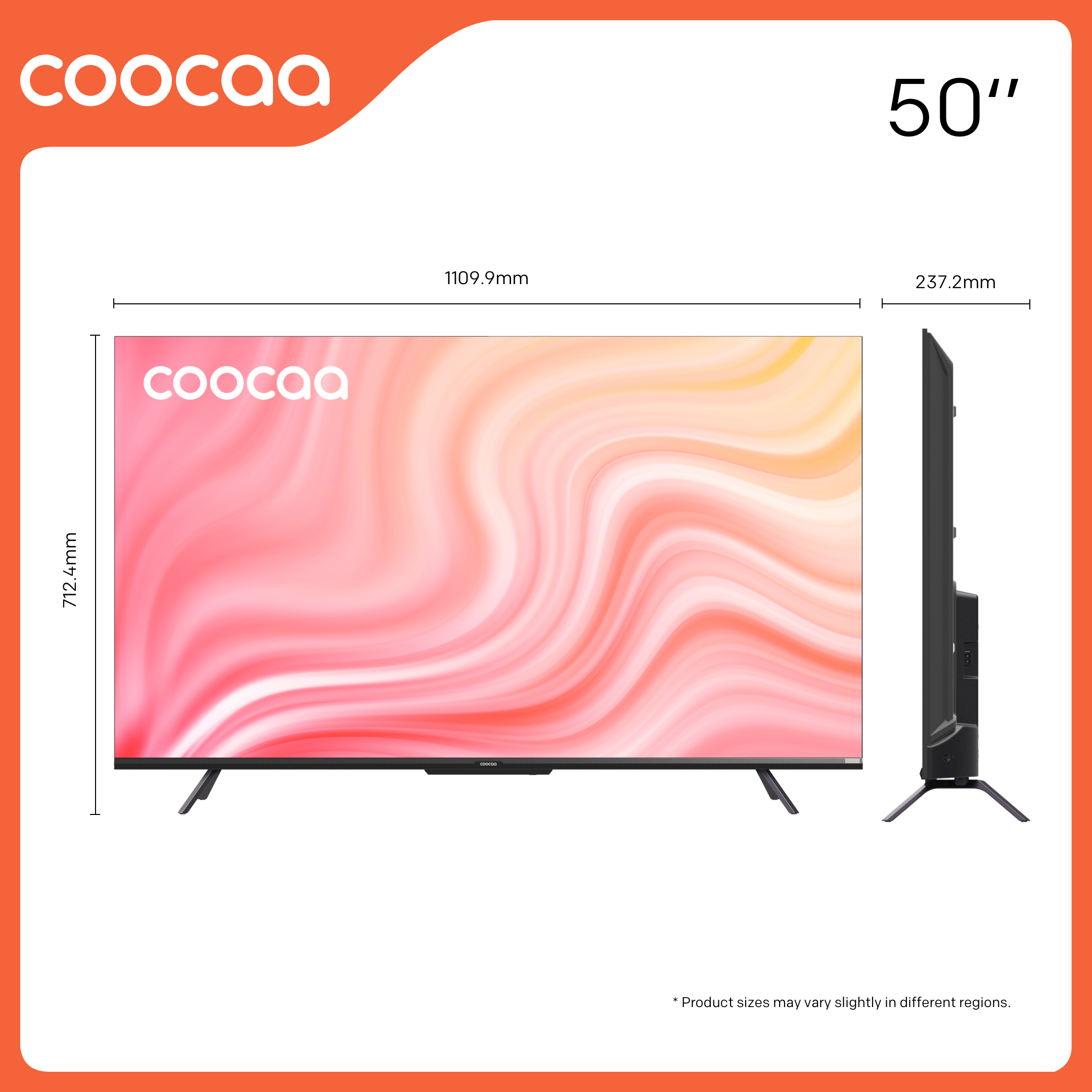 Google Tivi Coocaa 4K 50 Inch - Model 50Y72 - Hàng Chính Hãng