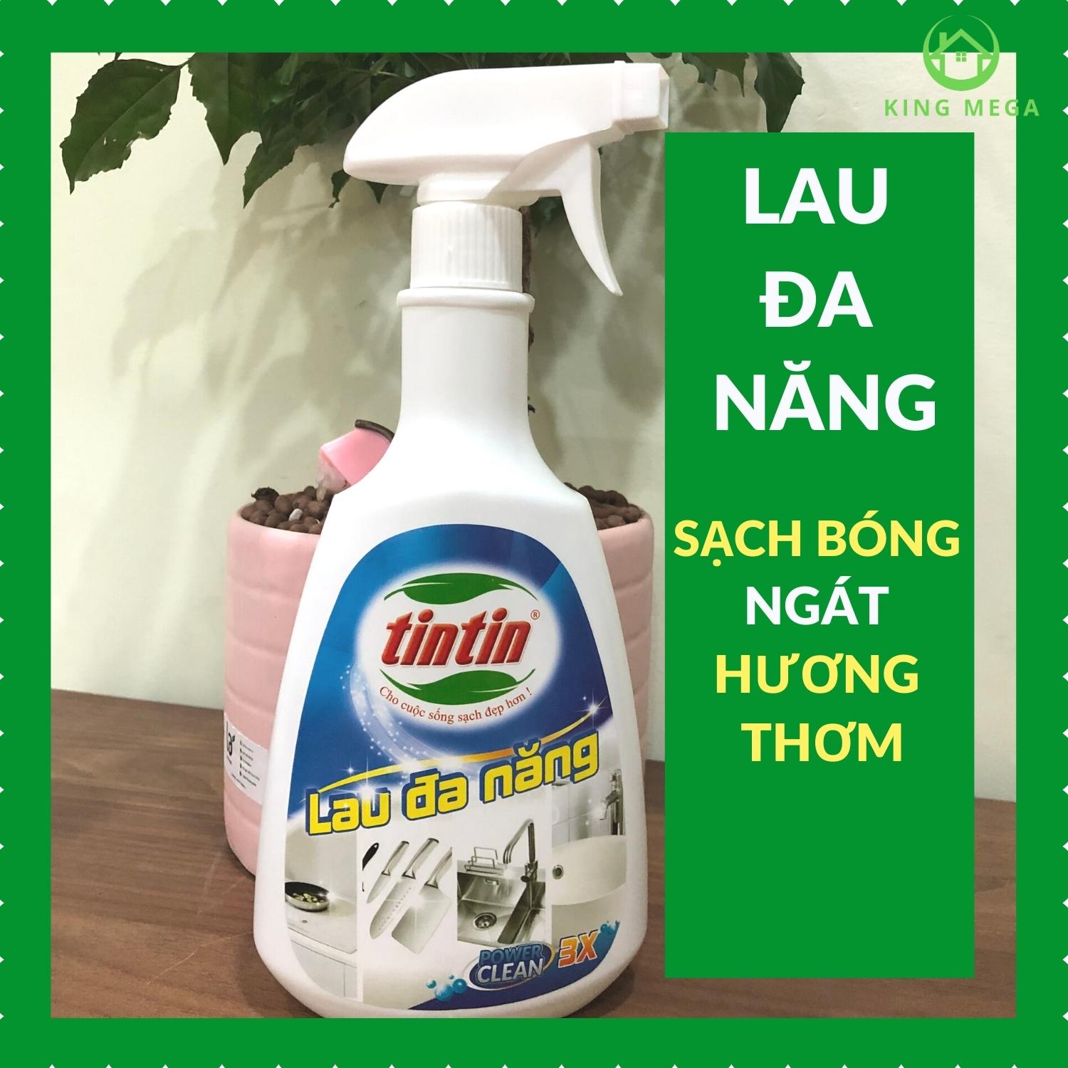 Nước lau bề mặt đa năng - Lau kính, lau bếp, lau bàn - Hương Chanh Thom Ngát - TinTin
