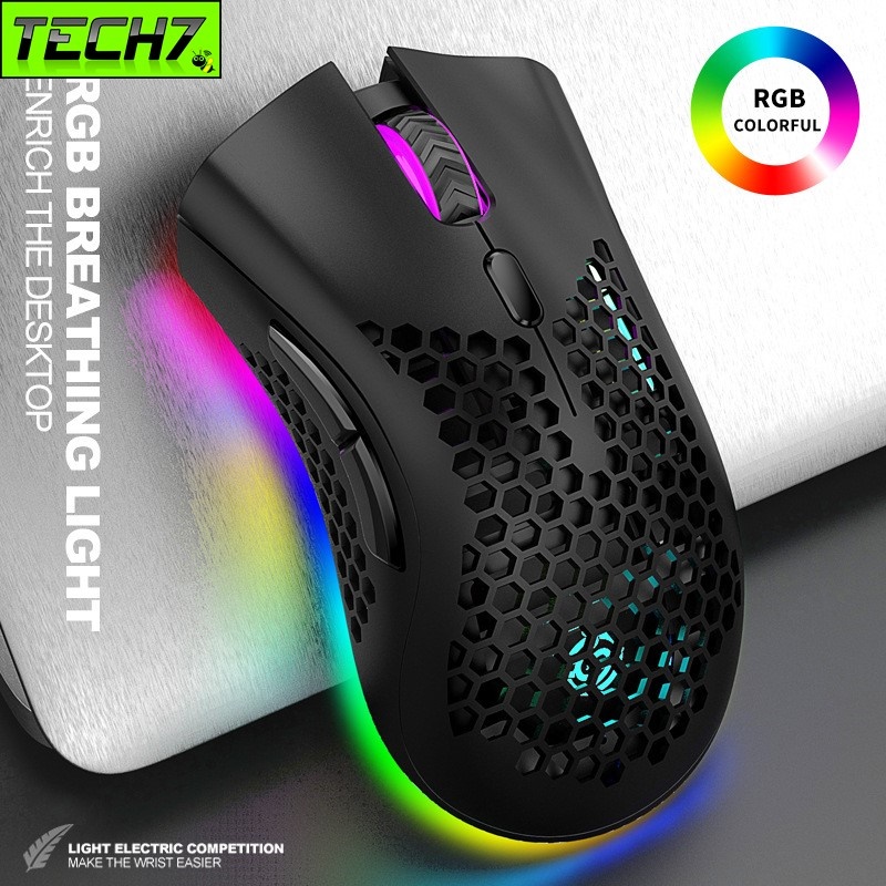 Chuột Không Dây Pin sạc BM600 Gaming led RGB