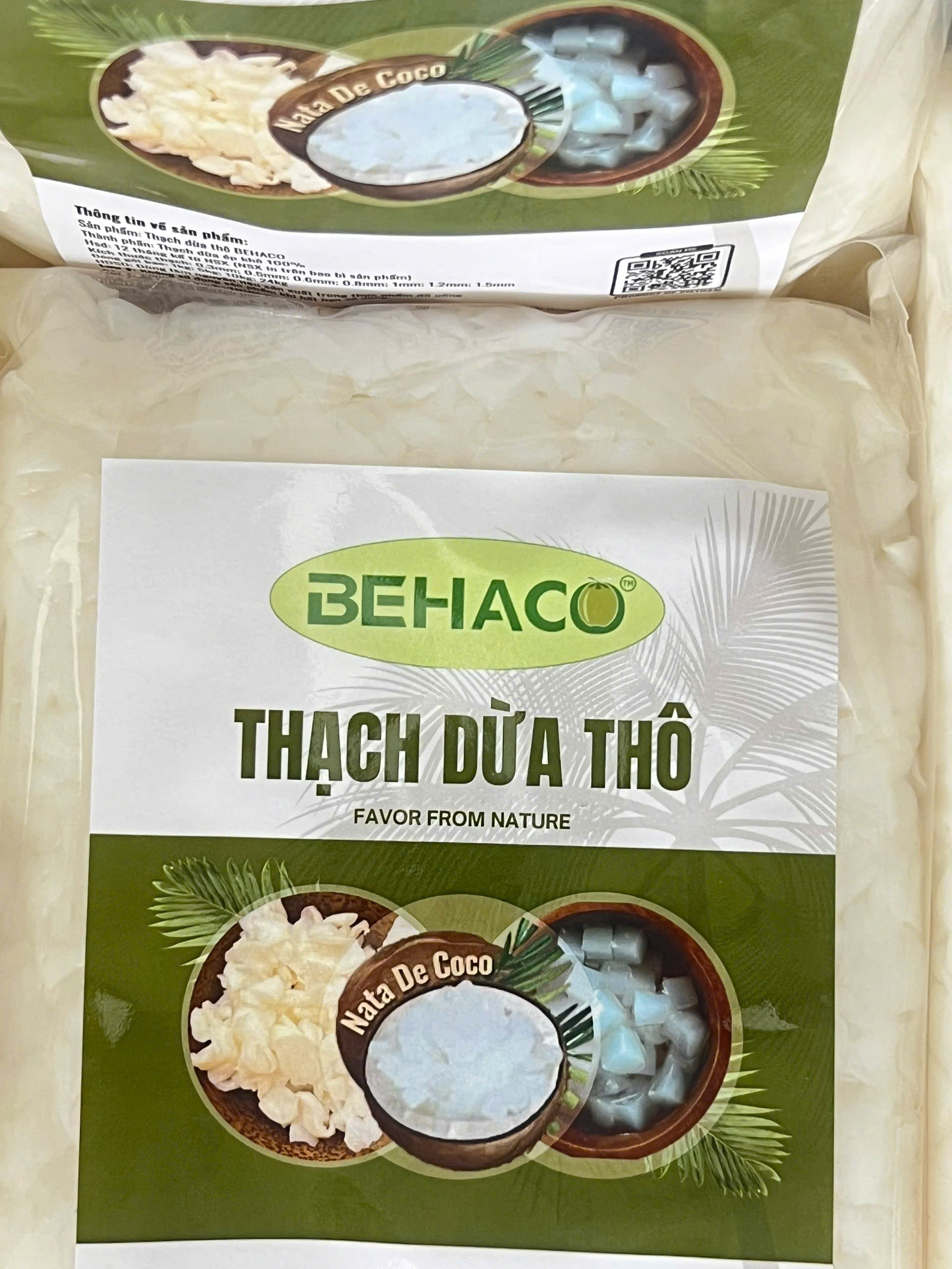 Thạch dừa thô BEHACO 6 ly, túi 1kg