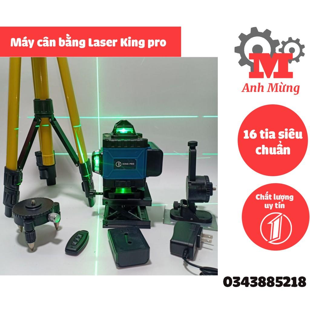 Máy cân bằng Laser 16 tia xanh King pro 2pin cho tia nét chuẩn