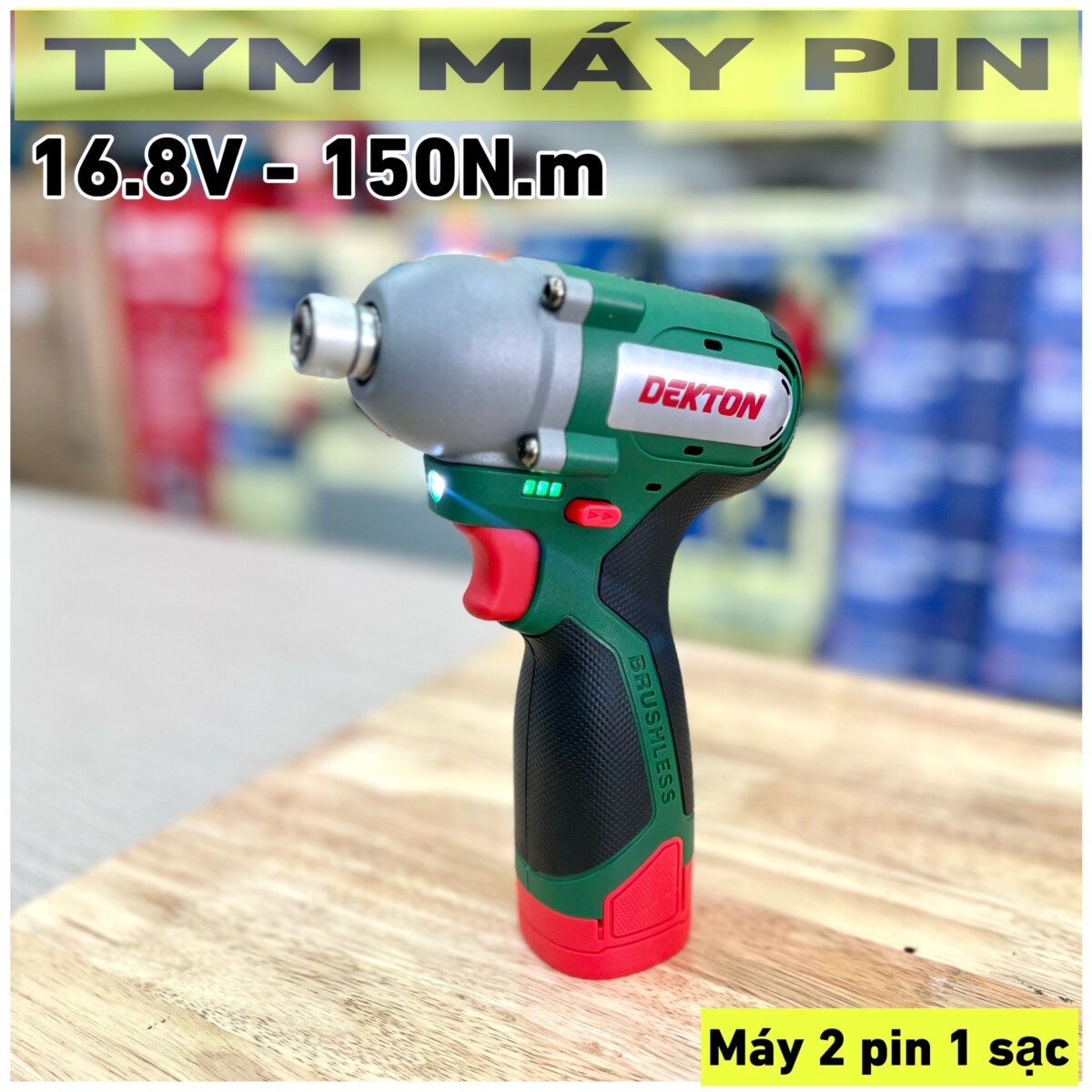 Bộ máy bắt vít pin 16.8V DEKTON D16-CV150BL - TYM MÁY PIN