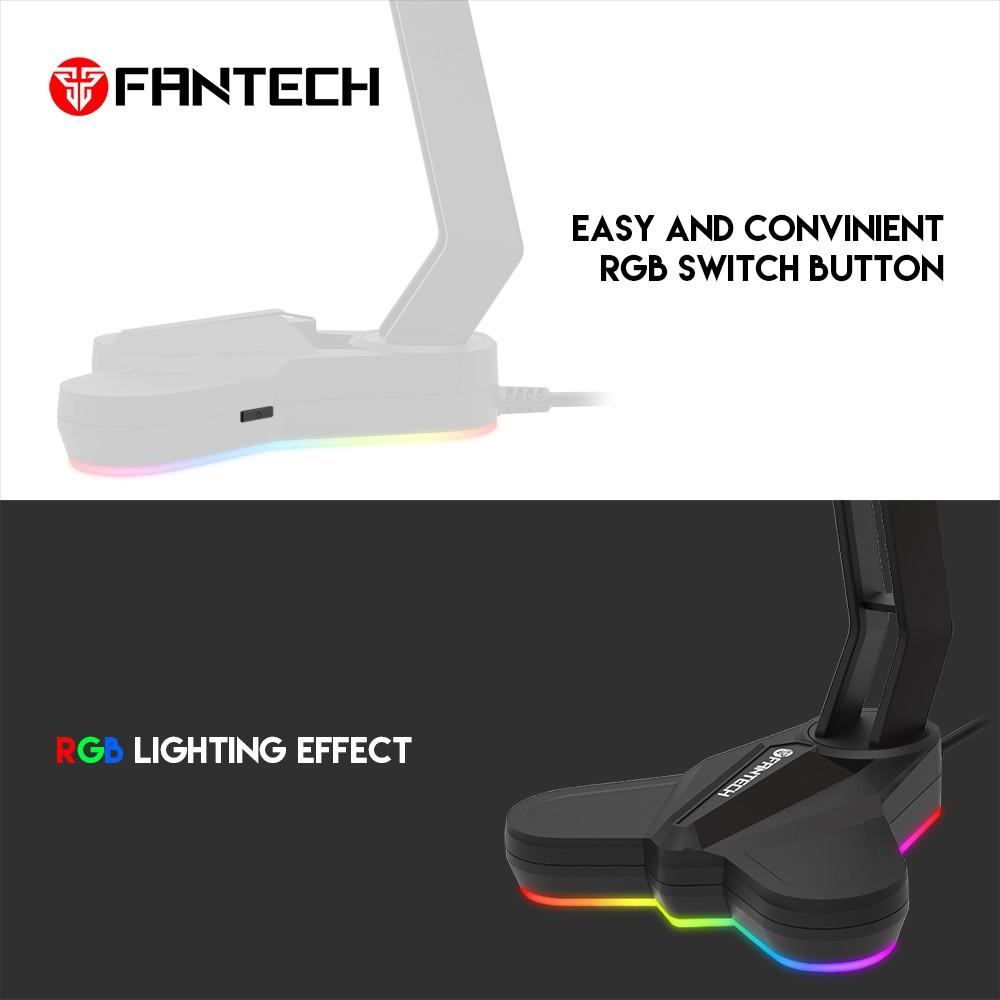 Giá đỡ tai nghe FANTECH AC3001s chống trơn trượt và bảo vệ tai nghe chống xước LED RGB - Hàng chính hãng