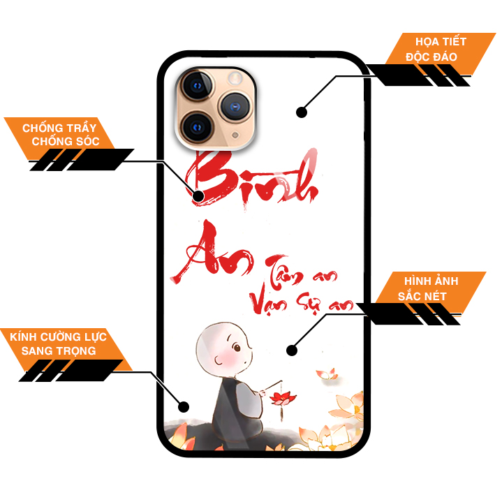 Ốp Lưng Kính Cường Lực Cho Điện Thoại IPHONE 11 PRO - 7933 BINHAN01 - Hàng Chính Hãng