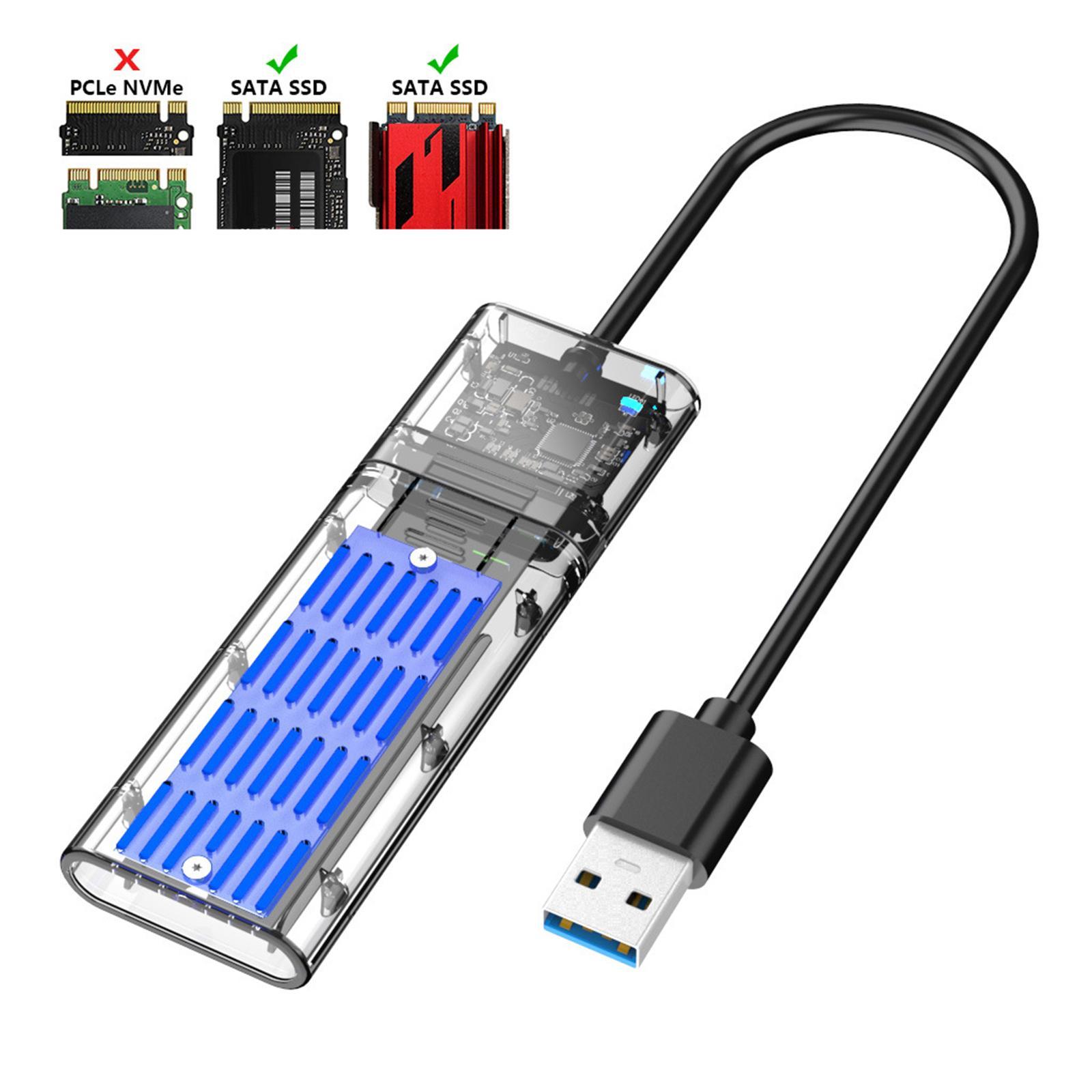 M.2 to USB 3.0 SSD Adapter Enclosure Box Converter HDD Box SSD Case Reader Gold