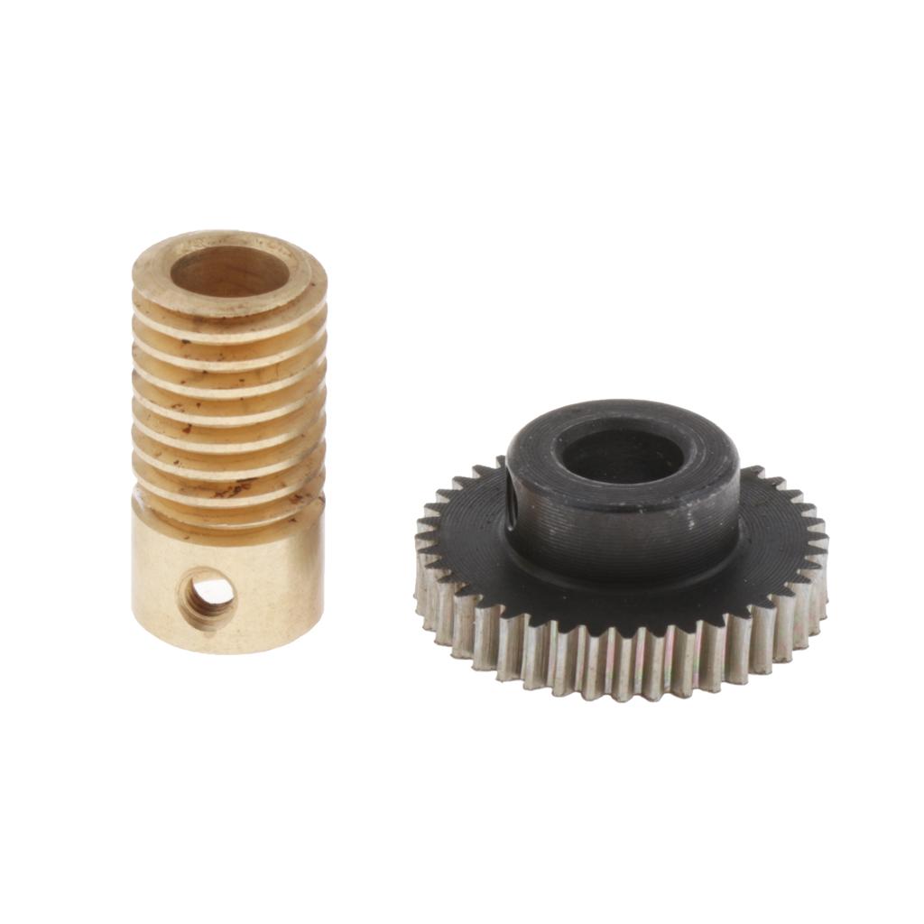 4 Packs 0.5 Modulus Worm Wheel + Gear Shaft Hole 6mm 1:40 Reduction Gear