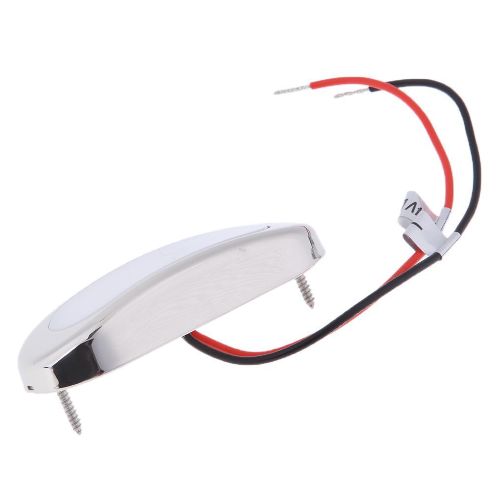 3" LED Oblong Stainless Courtesy Light Accent Yacht Marine Boat Blue