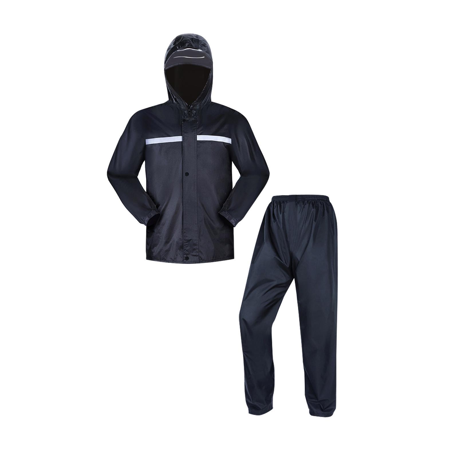 Rain suits, Waterproof Breathable Jacket,  Hooded Rain Coat Pants with