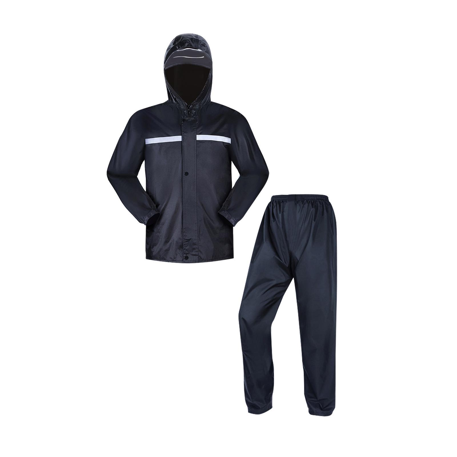 Rain suits, Waterproof Breathable Jacket, Hooded Rain Coat Pants with