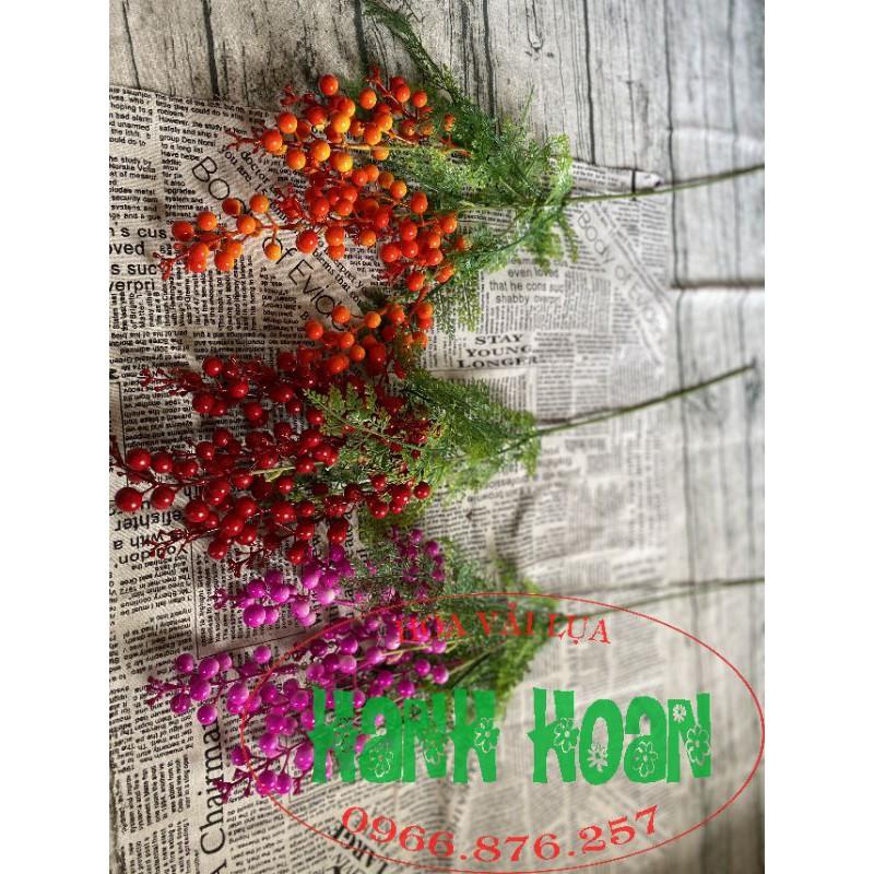 Cành quả cherry, đào đông cao 75cm trang trí - Cây quả giả
