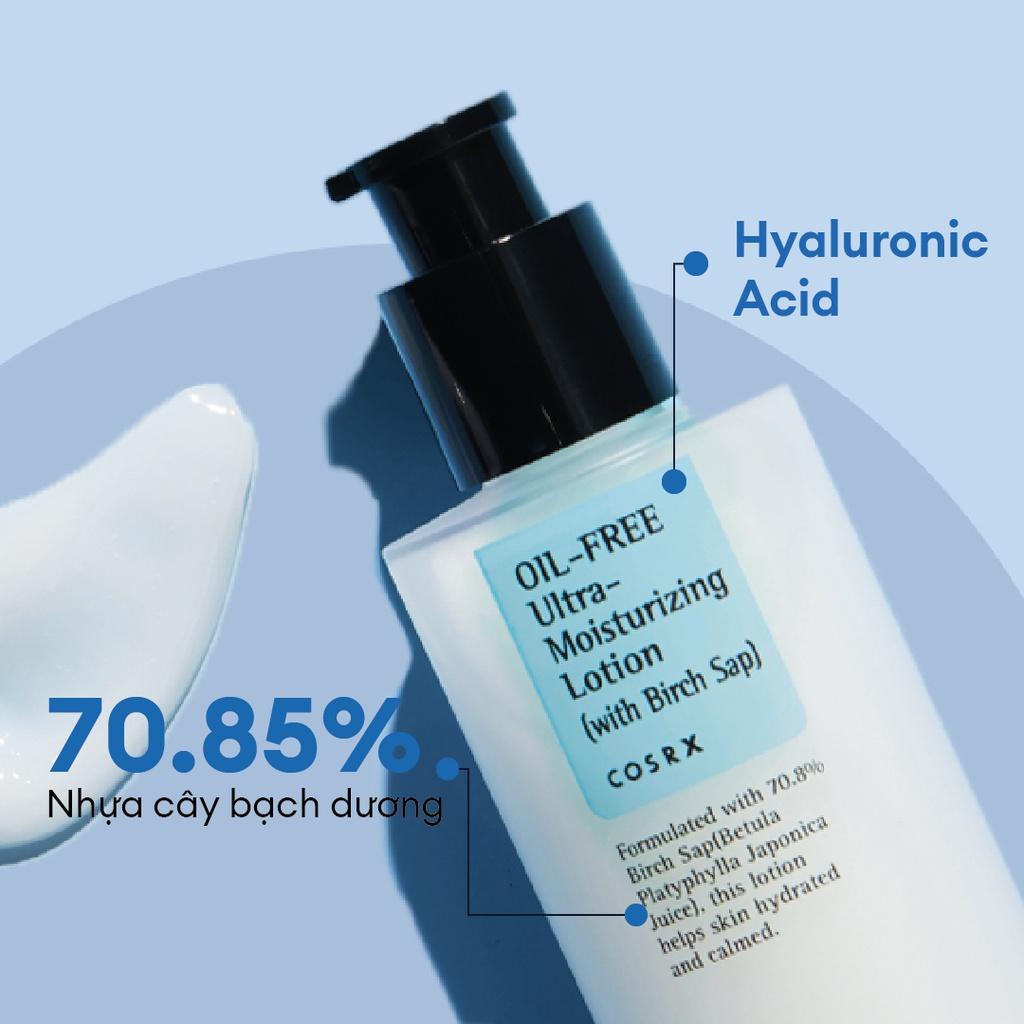 Sữa Dưỡng Ẩm Chuyên Sâu Không Chứa Dầu COSRX Oil-Free Ultra Moisturizing Lotion with Birch Sap