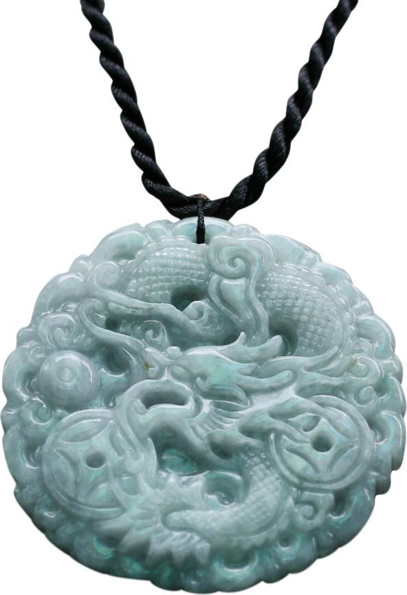 Mặt Dây Chuyền Cẩm Thạch Chạm Rồng Ngọc Quý Gemstones MD40