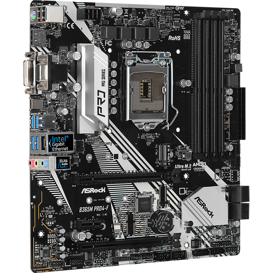 Bo mạch chủ Mainboard ASRock B365M Pro4 - F Socket 1151 - Hàng Chính Hãng