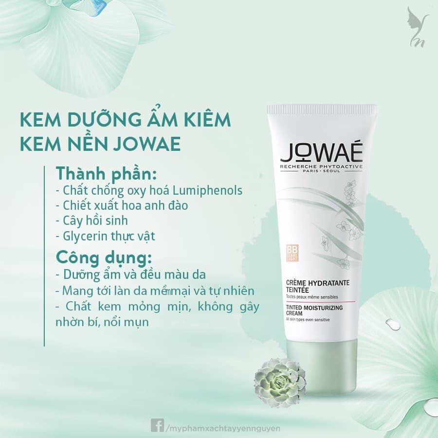 Kem dưỡng ẩm kiêm kem nền Jowae Teinted Moisturizing Cream Light 30ml - Kem dưỡng da Hàn Quốc - Pháp