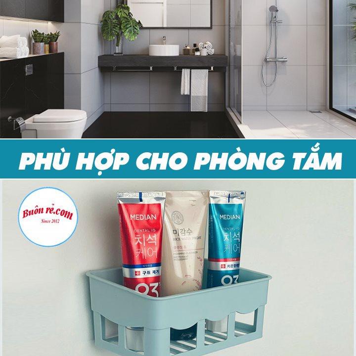 Khay đựng vật dụng nhà tắm nhà bếp dán tường 2 size, Khay đựng đồ đa năng nhựa PP cao cấp