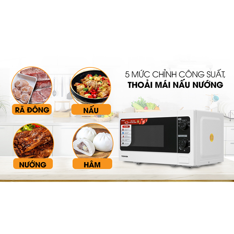 Lò Vi Sóng Toshiba ER-SM20(W1)VN (20 Lít) - Hàng Chính Hãng