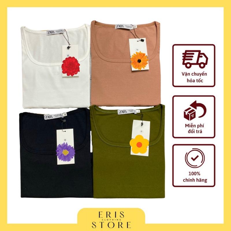 Áo croptop dài tay cổ vuông ERIS siêu chất