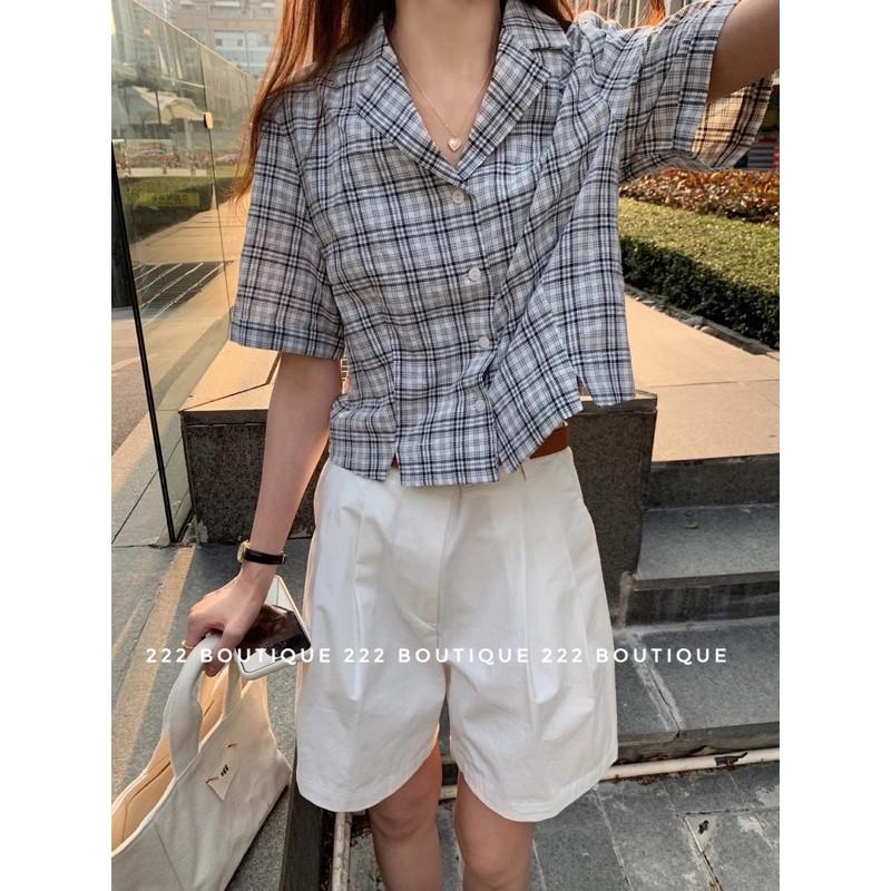 Sơ mi Linen dáng ngắn