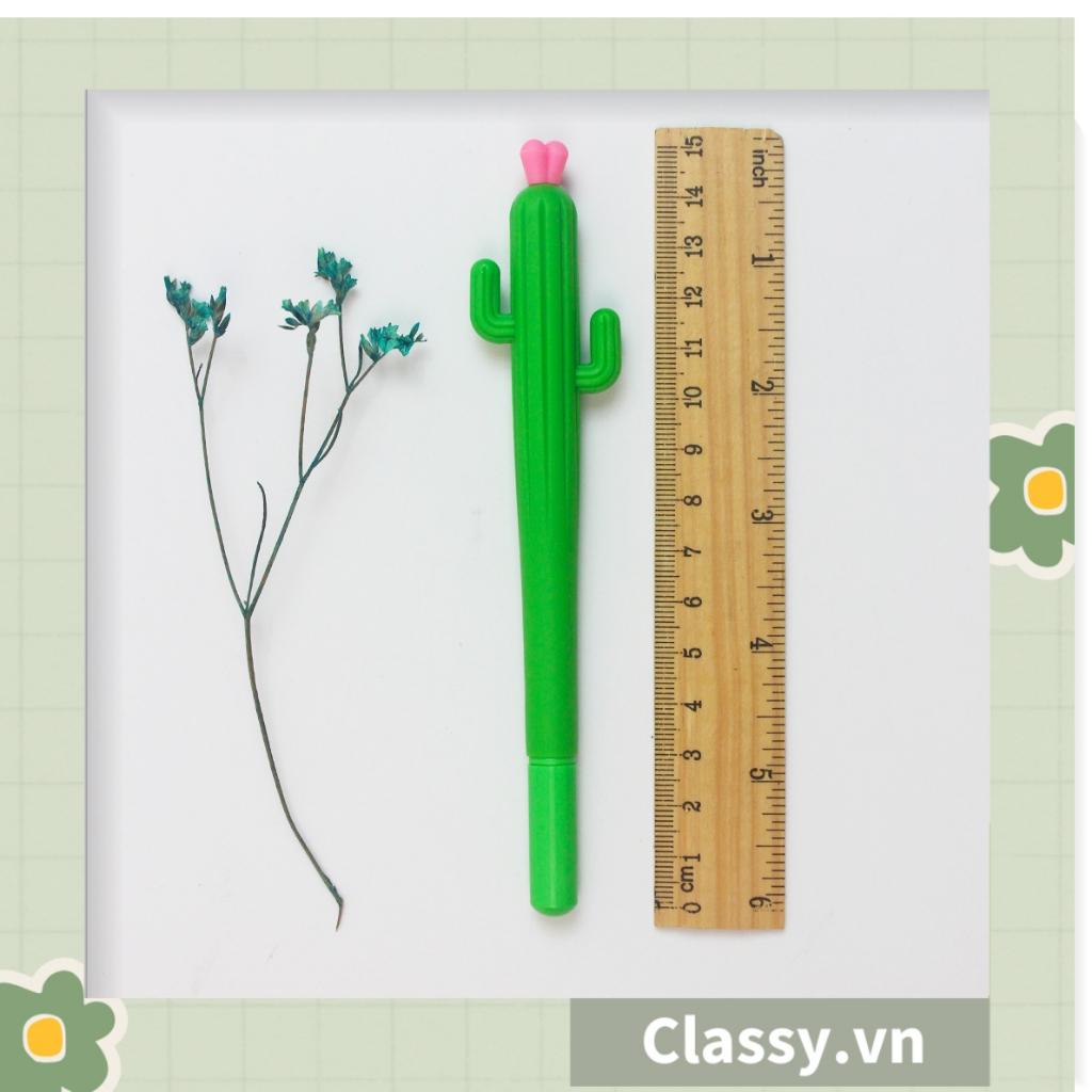 Bút gel Classy hình xương rồng cactus màu xanh dài 15 CM siêu dễ thương dụng cụ học sinh văn phòng phẩm PK1339