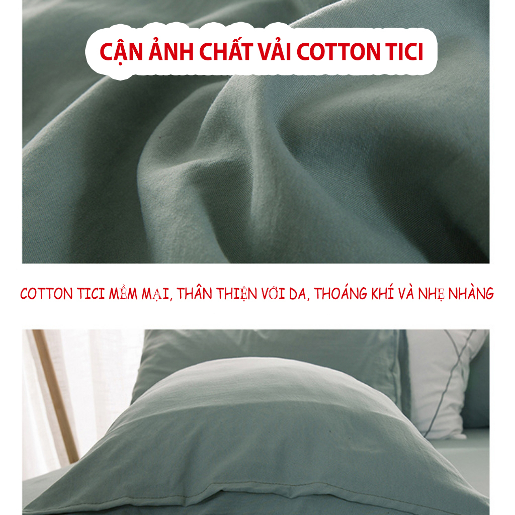 Vỏ gối nằm cotton tici kích thước tiêu chuẩn (2 chiếc) Cặp Vỏ Gối Cao Cấp 50x70cm Mềm Mịn Mát Lạnh 1 Cặp Vỏ, Áo Gối Nằm Đường May Chắc Chắn Vải Đẹp